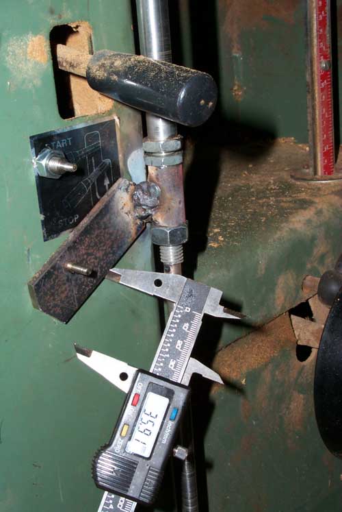 caliper mount on thicknesser